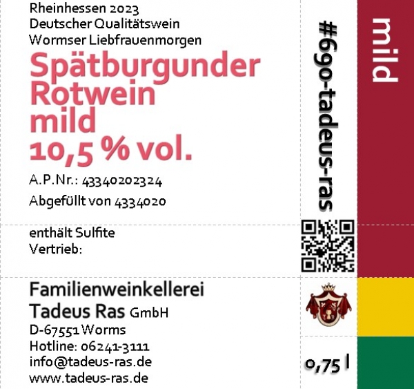 Spätburgunder mild 2023